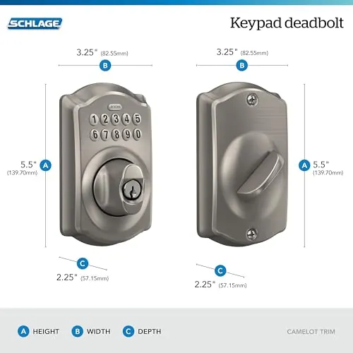 Schlage BE365 Camelot Review: Keyless Deadbolt Lock image 4
