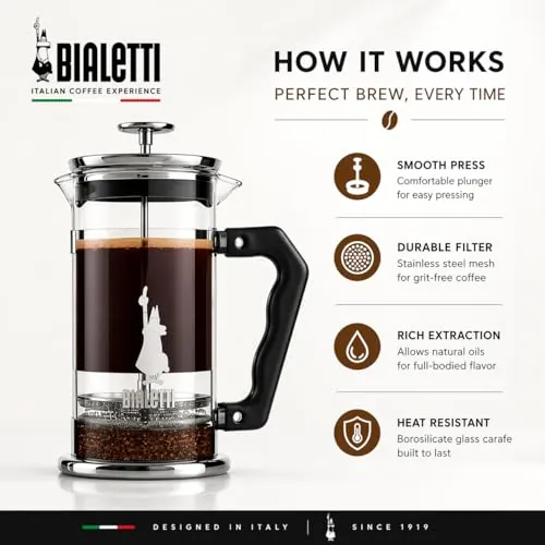 Bialetti Preziosa French Press Review: 8 Cup Coffee Maker image 6