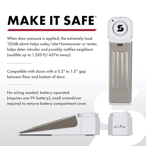 SABRE 120 dB Door Stop Alarm Review: Travel Security image 6