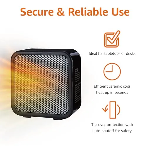 Amazon Basics Mini Space Heater Review: Desk Heating image 3