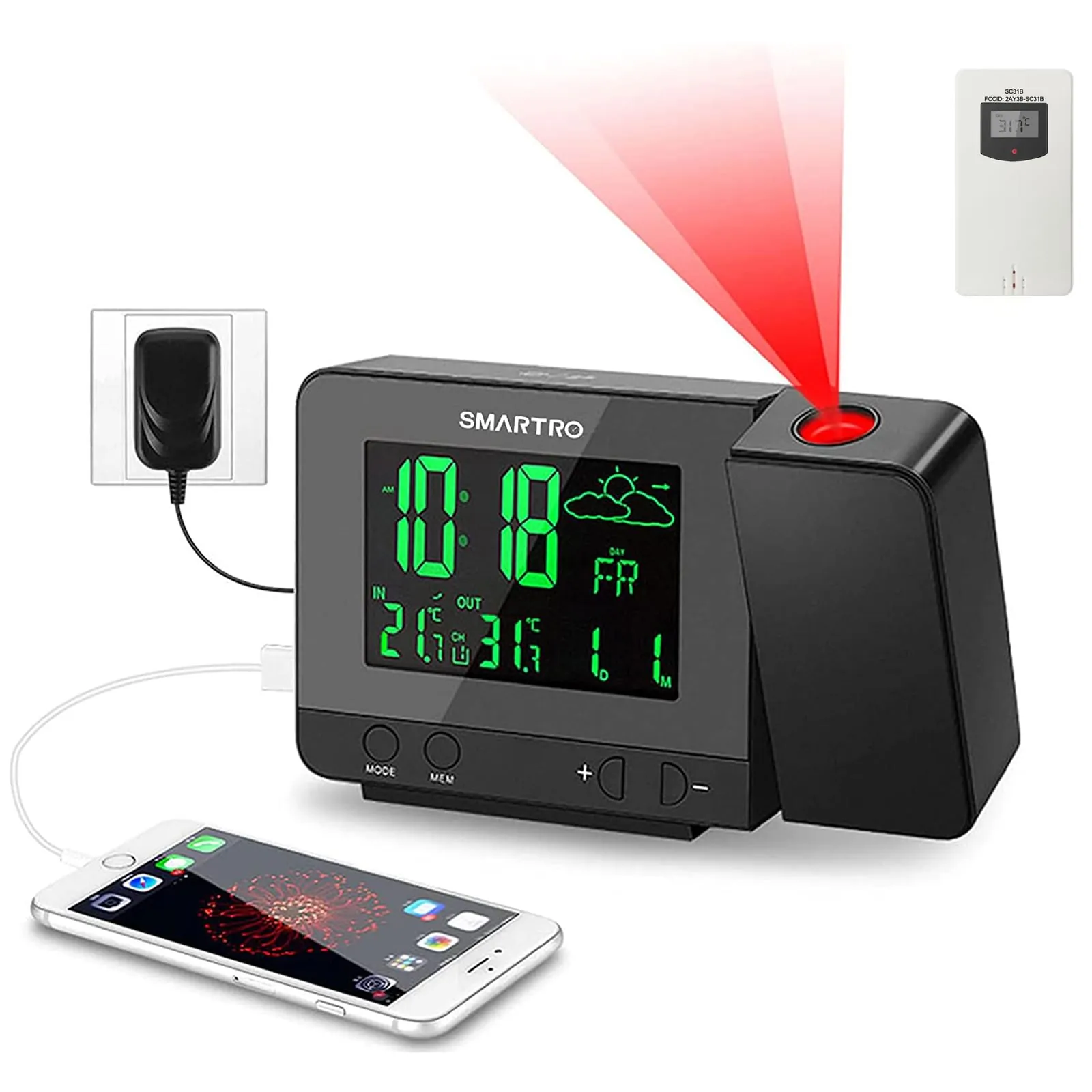 SMARTRO SC31B Projection Alarm Clock Review
