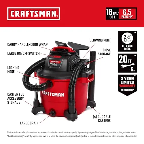 CRAFTSMAN CMXEVBE17595 Wet Dry Vac Review image 3