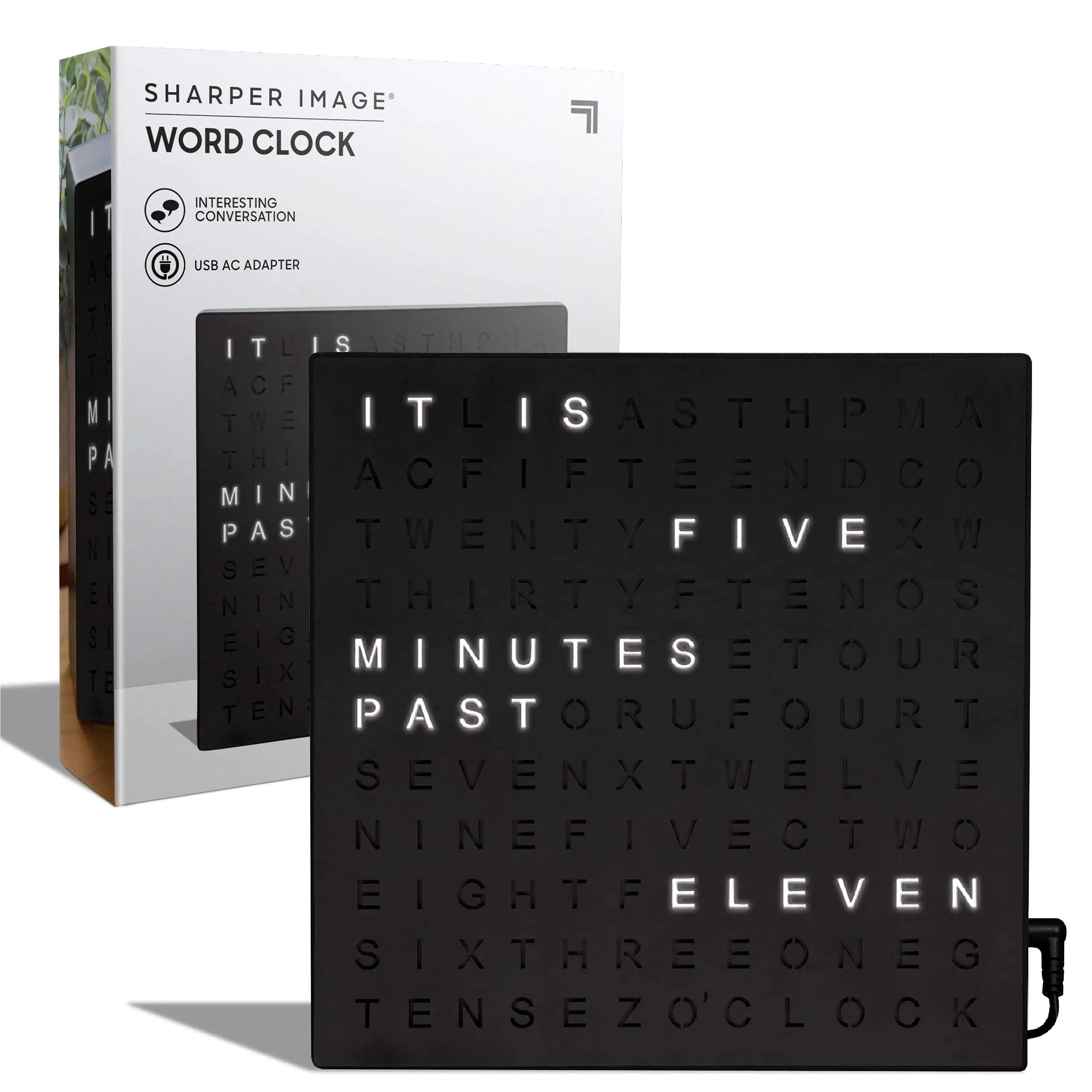 Sharper Image LED Word Digital Clock Review