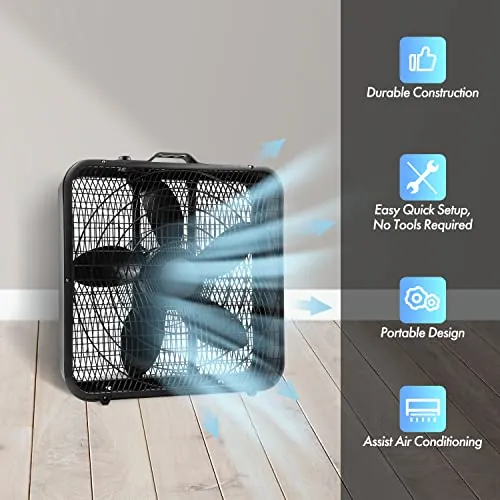 Comfort Zone CZ200ABK Box Fan Review image 3