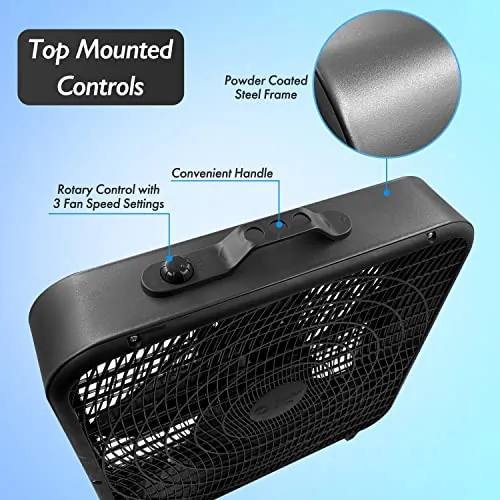 Comfort Zone CZ200ABK Box Fan Review image 4
