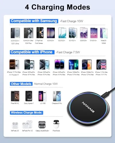 NANAMI Fast Wireless Charger Review: 2-Pack Qi Pad image 3