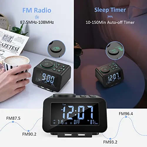 uscce Digital Dual Alarm Clock Radio Review image 5