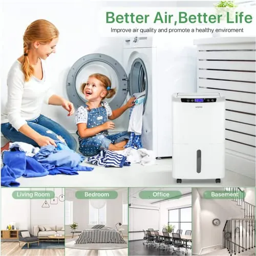 Waykar 34 Pint Dehumidifier Review: Quiet Basement Use image 6