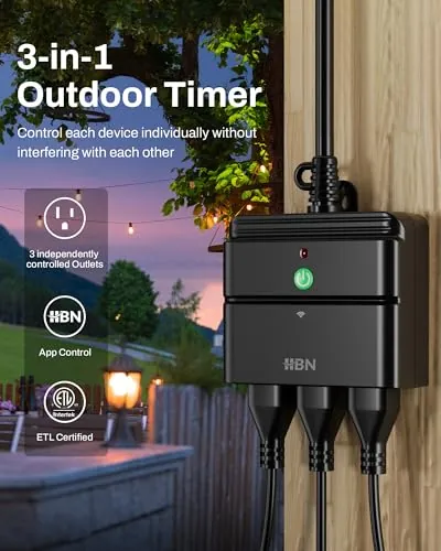 HBN Outdoor Smart Plug Review: 3-Outlet Outdoor Control image 5