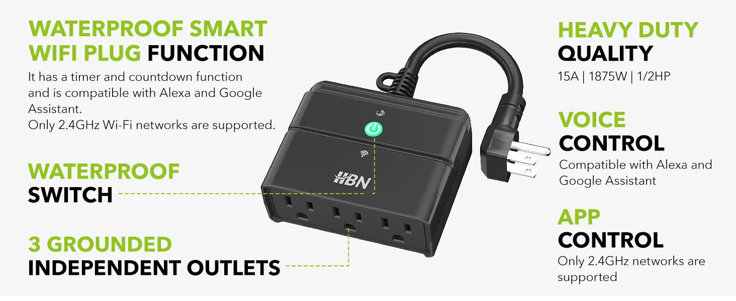 HBN Outdoor Smart Plug Review: 3-Outlet Outdoor Control image 9