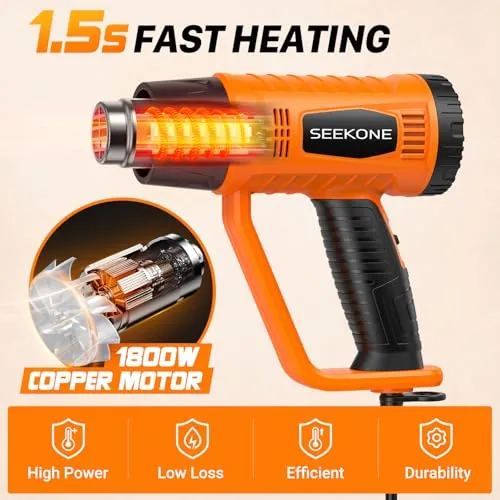 SEEKONE Heat Gun Review: 1800W DIY Hot Air Gun image 3