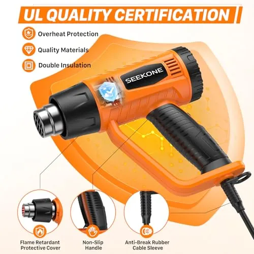 SEEKONE Heat Gun Review: 1800W DIY Hot Air Gun image 5