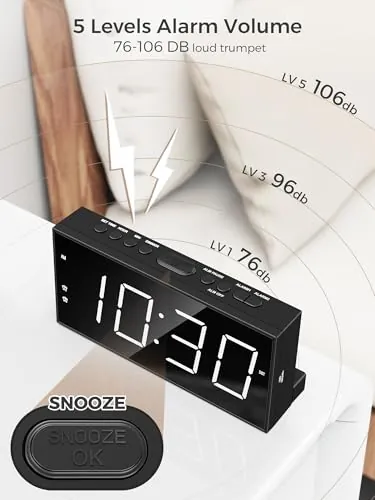 PPLEE Alarm Clock Review: Dual Alarm Bedroom Clock image 6