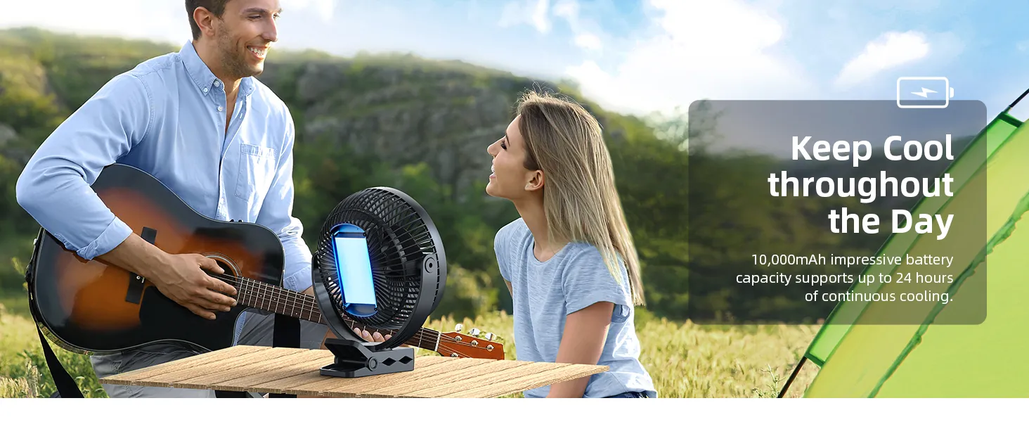 Koonie 10000mAh Clip on Fan Review image 9