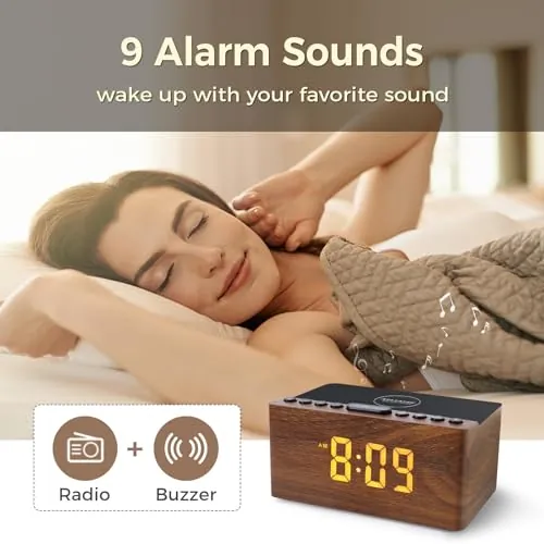 ANJANK Wooden Alarm Clock Review: Radio, Charging, Value image 6
