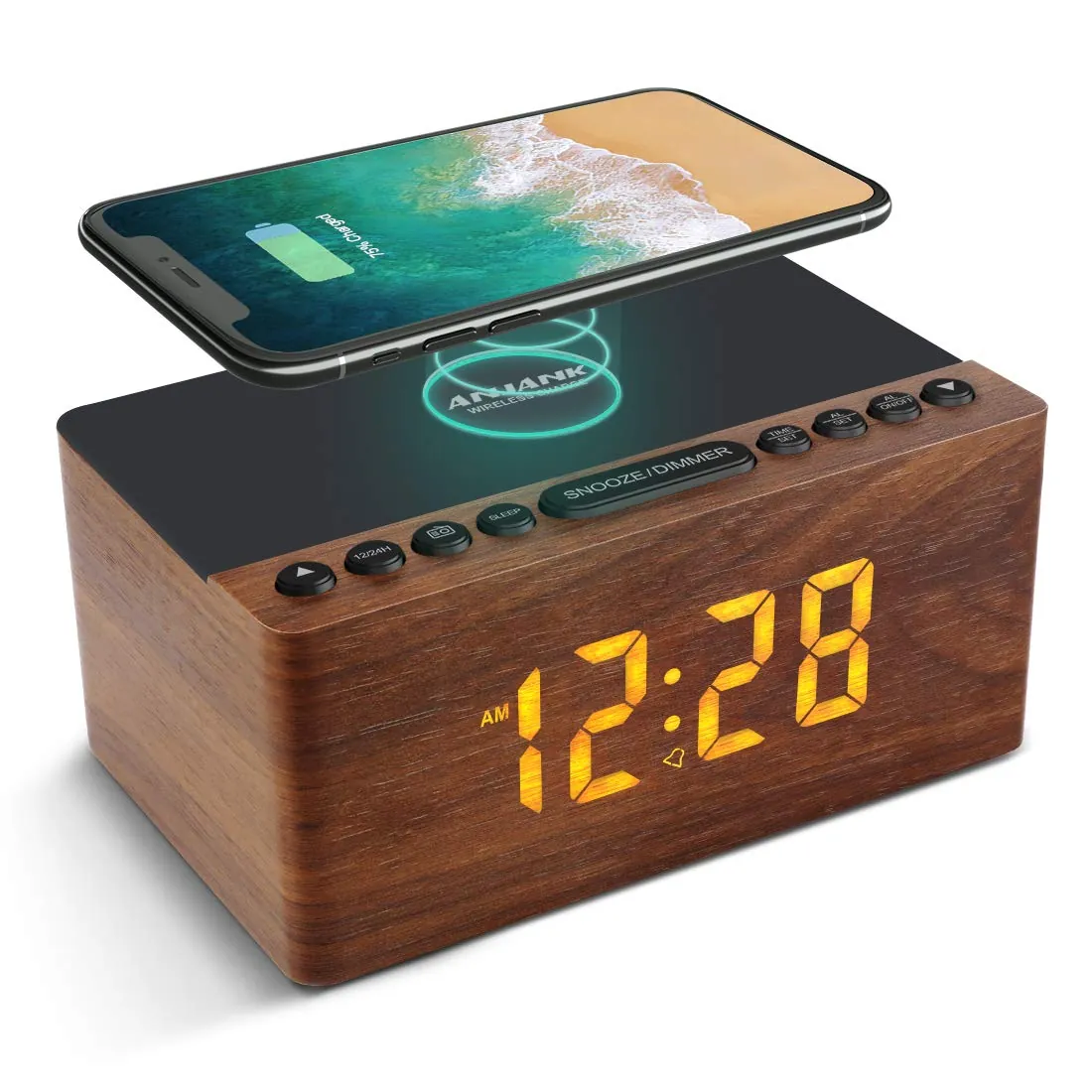 ANJANK Wooden Alarm Clock Review: Radio, Charging, Value image 8
