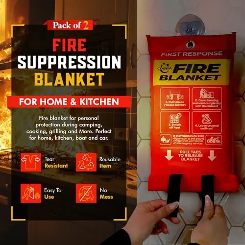 Mart Cobra Fire Blanket 2-Pack Review: Home Safety image 4