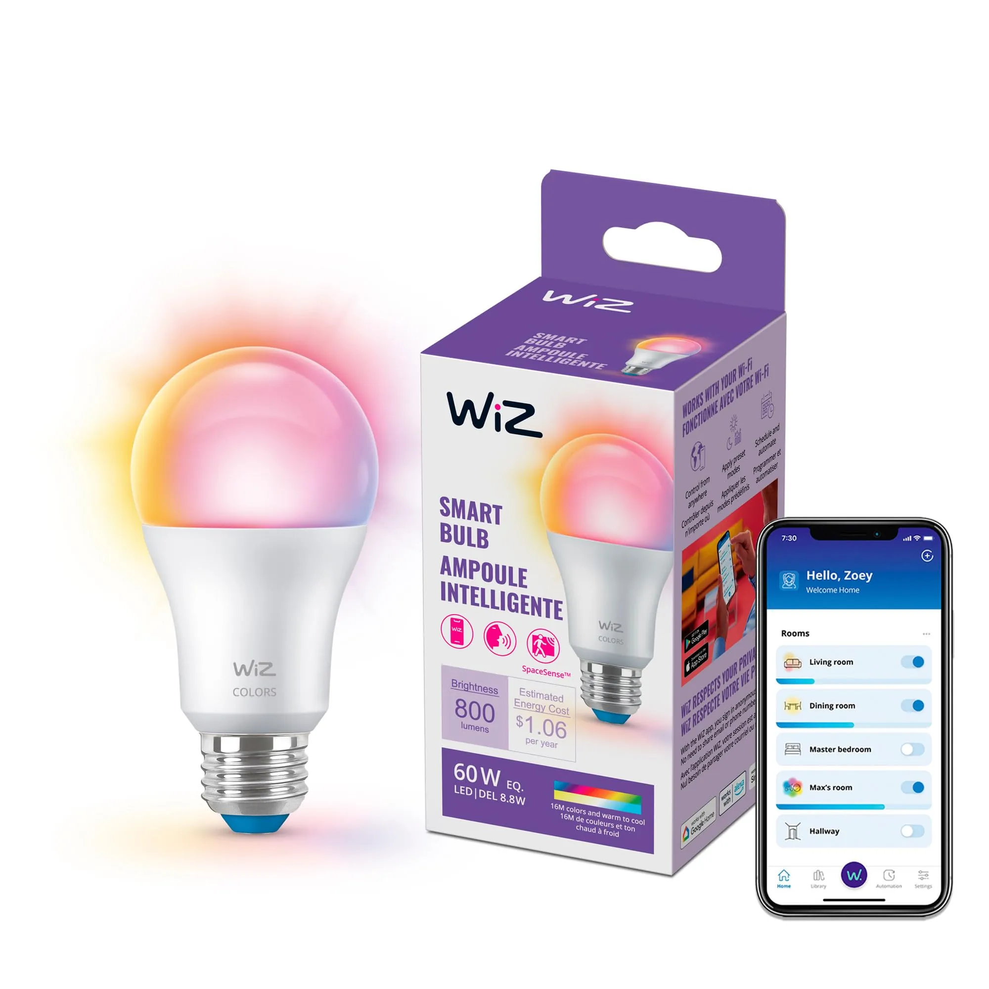 WiZ LED Smart Light Bulb Review: Color, App and Value