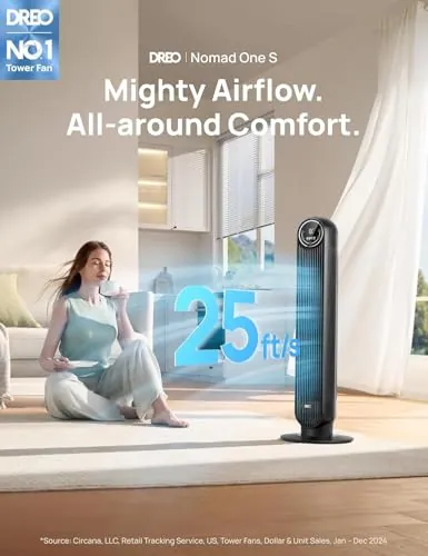 Dreo Tower Fan Review: Smart Quiet Bedroom Cooling image 3