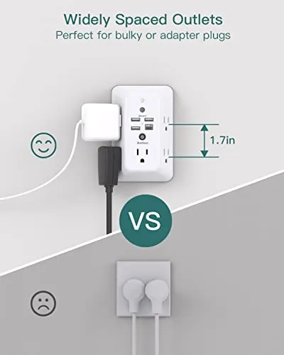 Addtam Outlet Extender Review: USB, Night Light, Value image 5