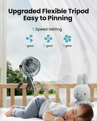 Gaiatop Mini Portable Stroller Fan Review image 4