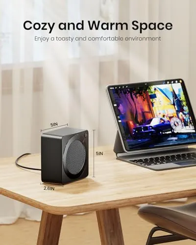 Gaiatop Mini Space Heater Review: 500W Desk Heat image 3