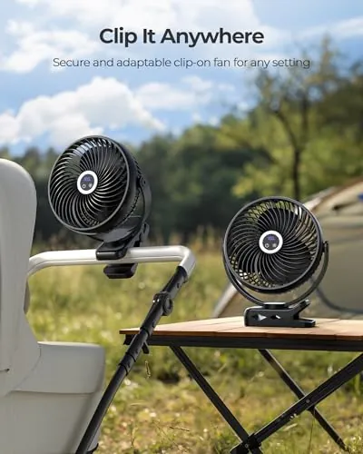 Koonie Portable Clip on Fan Review: Battery, Noise, Use image 6