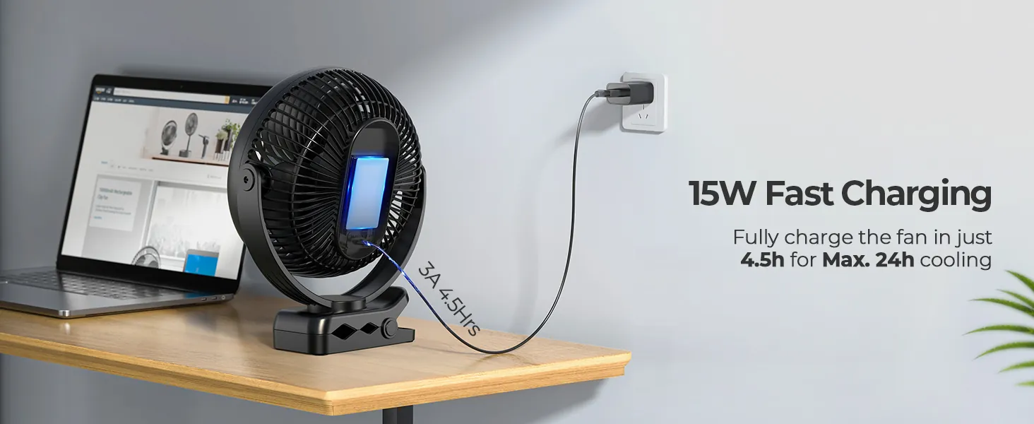 Koonie Portable Clip on Fan Review: Battery, Noise, Use image 9