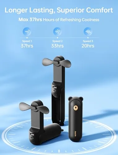 JISULIFE Handheld Fan 8 Plus Review: Portable Cooling image 4