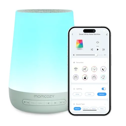 Momcozy White Noise Machine Review: Sleep, Light and App