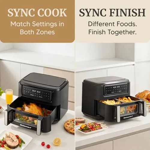Elite Gourmet Dual Zone Air Fryer Oven 11QT Review image 4