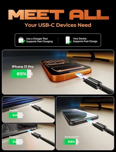 LISEN USB C Cable Review: 5-Pack 60W Charging Value image 5